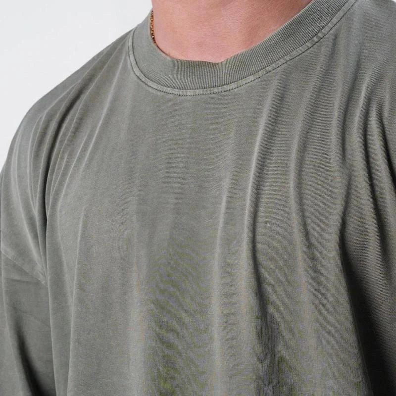 EKKO BLANK Acid Washed Oversized T-Shirt for Trendy Menswear Style