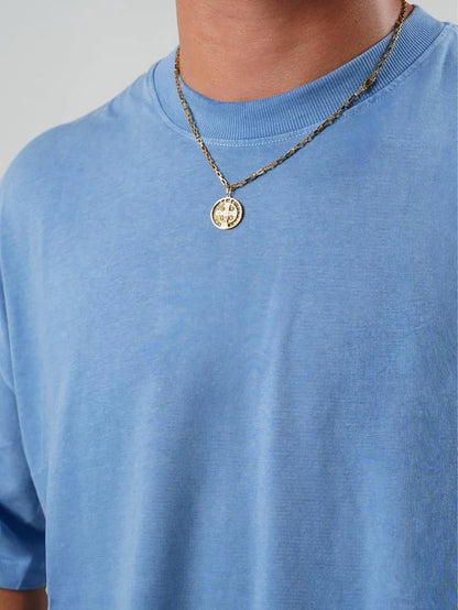 EKKO BLANK Acid Washed Oversized T-Shirt for Trendy Menswear Style