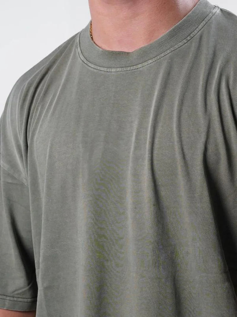 EKKO BLANK Acid Washed Oversized T-Shirt for Trendy Menswear Style