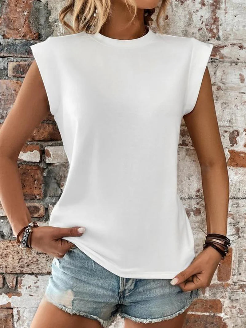 Chic Women's Batwing Sleeve Tee - Perfect Casual Cap Sleeve T-Shirt for Summer Everyday Wear