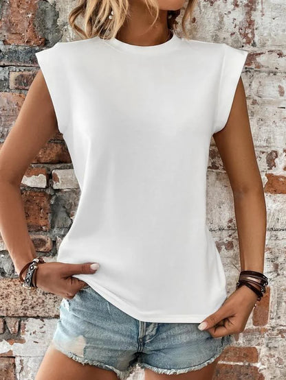 Chic Women's Batwing Sleeve Tee - Perfect Casual Cap Sleeve T-Shirt for Summer Everyday Wear
